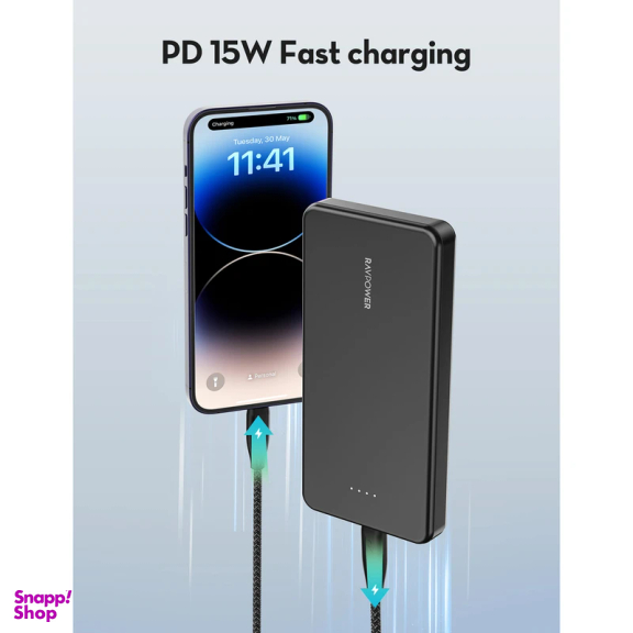 پاوربانک 15 وات راوپاور مدل RP-PB1215 ظرفیت 10000 میلی آمپر ساعت