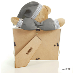 قاب عکس کودک نی نی سیس مدل خرس نانان کد GH-N-Gry/13x18