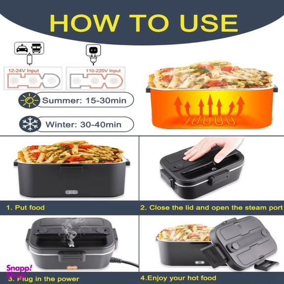 ظرف غذا برقی مدل آریا به همراه کیف و قاشق