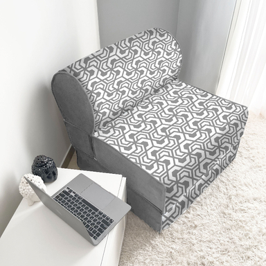 کاناپه تخت شو یک نفره نوپه هوم مدل هندسی کد M1053