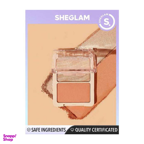 پالت هایلایتر و رژگونه شیگلم مدل Glam Hybrid شماره 101