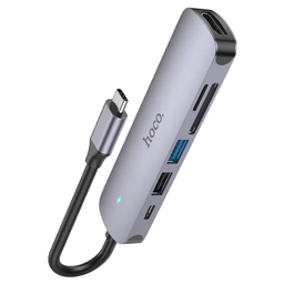 هاب USB هوکو مدل HB28 6IN1 به همراه کابل Type-C