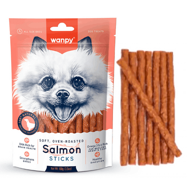 تشویقی مدادی سگ ونپی مدل ماهی سالمون وزن 100 گرم