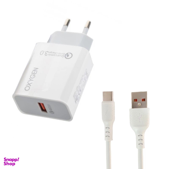 شارژر دیواری 18 وات اکسیژن مدل CH5 به همراه کابل USB-C
