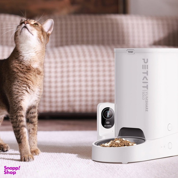 ظرف غذای هوشمند سگ و گربه پت کیت مدل YumShare Solo مجهز به دوربین فول HD