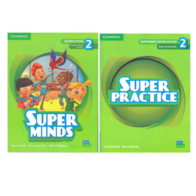 کتاب Super Minds 2 Super Practice اثر جمعی از نویسندگان انتشارات الوند پویان مجموعه 2 جلدی