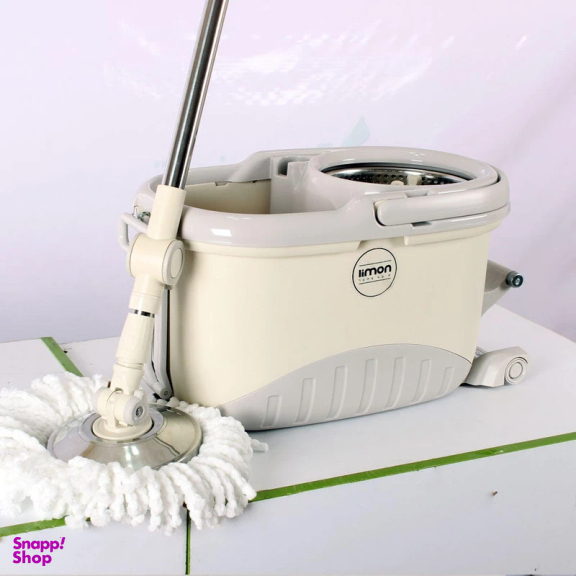 ست سطل و زمین شوی چرخشی لیمون مدل Walkable Mop