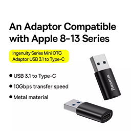 مبدل Type-C به USB 3.1 باسئوس مدل ZJJQ000101