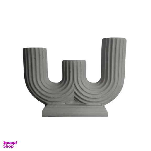 شمعدان پلی استر مدل شیار دار کد 002