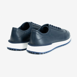 کفش روزمره مردانه چرم مشهد مدل j6328 رنگ سرمه ای