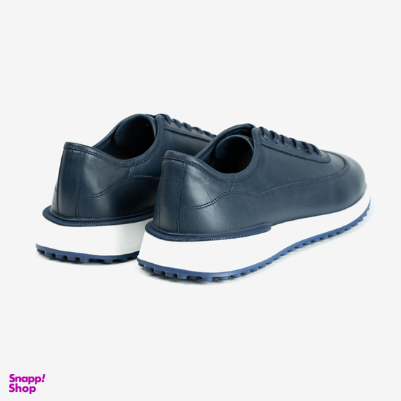 کفش روزمره مردانه چرم مشهد مدل j6328 رنگ سرمه ای