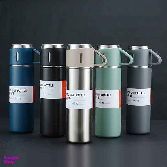 فلاسک مدل کادویی Vacuum Flask Set گنجایش 0.5 لیتر به همراه لیوان
