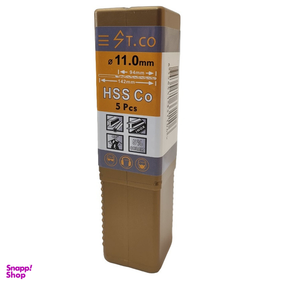 مته کبالت اس تیکو مدل Hssco سایز 11 میلی متر بسته 5 عددی