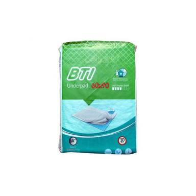پد زیرانداز بیمار بی تی آی سایز 60×90 سانتی متر بسته 10 عددی