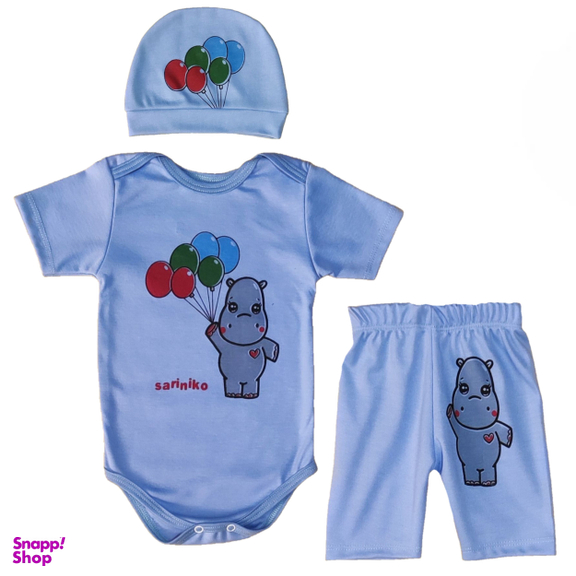 ست لباس نوزادی مدل M55 مجموعه 3 عددی