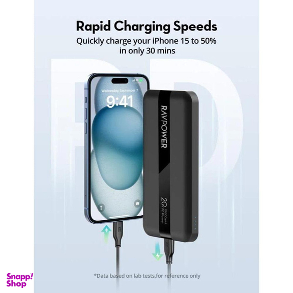 پاوربانک راوپاور مدل RP-PB1236 ظرفیت 10000 میلی آمپر ساعت