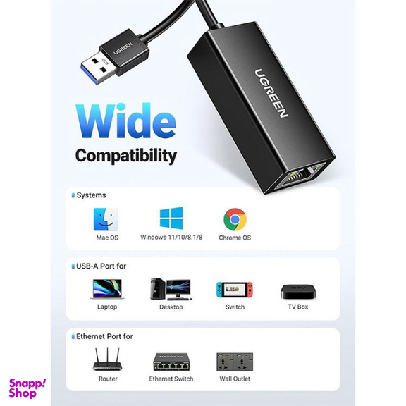 کارت شبکه USB 3.0 به RJ45 یوگرین مدل 20256