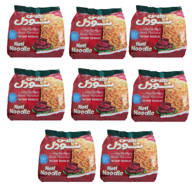 نودل گوشت هاتی کارا بسته 5 عددی مجموعه ۸ عددی