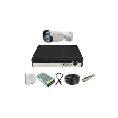 پکیج سیستم مداربسته مدل تک دوربین AHD 5MP مجموعه 7 عددی