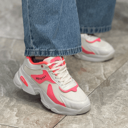 کفش زنانه مدل Fashion کد 1109 رنگ سفید و صورتی