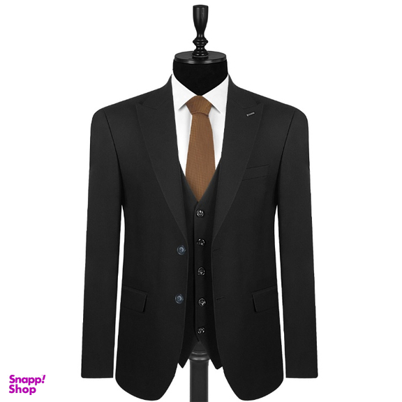 کت شلوار کمبین کج راه مدل ژیله دورو کد 1446 رنگ مشکی