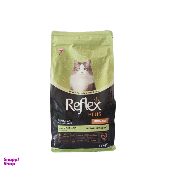 غذا خشک گربه بالغ رفلکس پلاس مدل یورینری هایپوآلرژنیک طعم مرغ وزن 1500 گرم