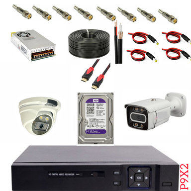 پک کامل دوربین مداربسته کد P9X2 مجموعه 20 عددی
