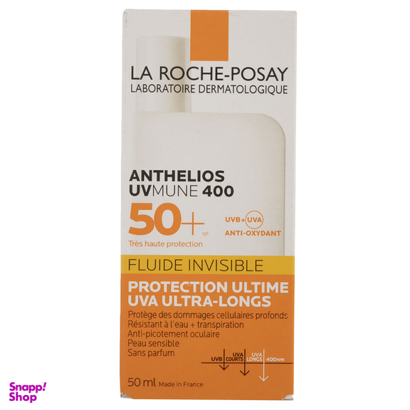 فلوئید ضد آفتاب بی رنگ لاروش پوزای مدل Invisible Fluid با SPF50 حجم 50 میلی لیتر