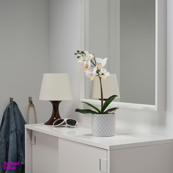 گلدان ایکیا مدل FEJKA کد 002.859.08 به همراه گل مصنوعی