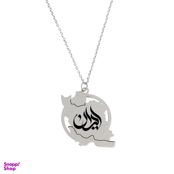 گردنبند زنانه گيلواره زراوشان مدل ایران طرح تایپوگرافی ایران کد T03