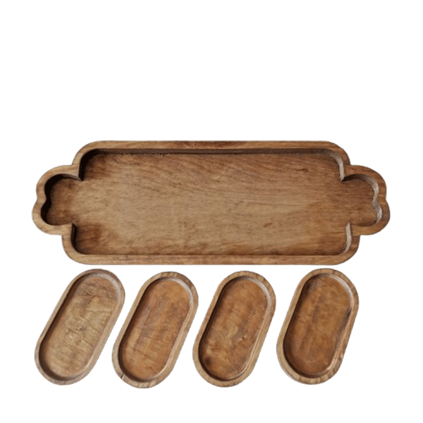 اردو خوری چوبی 5 تکه کد 027