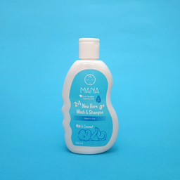 شامپو بچه سر و بدن مانا مدل شیر و نارگیل حجم 200 میلی لیتر مجموعه 5 عددی