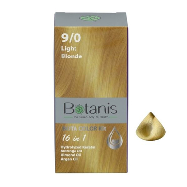 کیت رنگ مو بوتانیس شماره 9/0 حجم 60 میلی لیتر رنگ  بلوند روشن