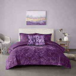 سرویس روتختی دو نفره 7 تکه نوپه هوم مدل مخمل ژورژت کد M10 به همراه روبالشی طرح دار مینیمال سه بعدی