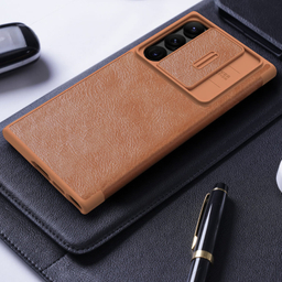 کیف کلاسوری نیلکین مدل Qin Pro Leather Case مناسب برای گوشی موبایل سامسونگ Galaxy S23 Ultra