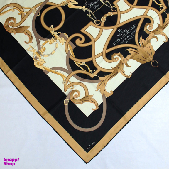 روسری زنانه آنالیا مدل ابریشم دور دست دوز کد 6057