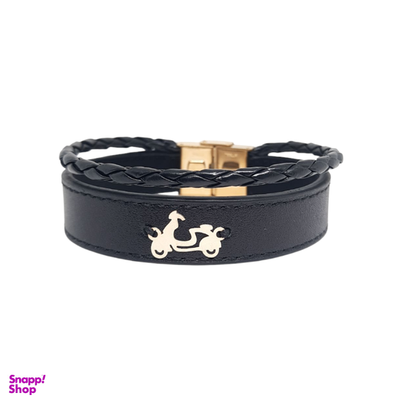 دستبند طلا 18عیار مردانه طرح وسپا کد 36421