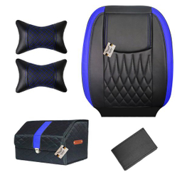 روکش صندلی خودرو سوشیانت مدل نیل مناسب پراید 131 به همراه پشت گردنی و جعبه و دور فرمان