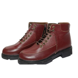 نیم بوت چرم طبیعی زنانه کد 271 رنگ سماقی