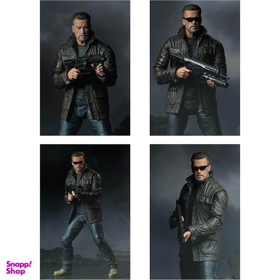 اکشن فیگور نکا مدل ترمبناتور آرنولد شوآرتزنگر T-800 Terminator Dark Fate Ultimate مجموعه 5 عددی