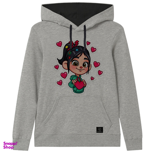 هودی دخترانه 27 طرح GIRL کد V07 رنگ طوسی روشن