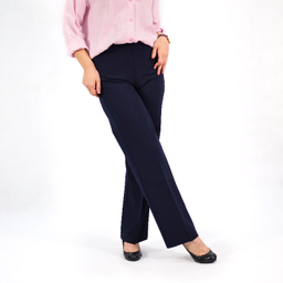 شلوار کرپ زنانه مدل نیم بگ کد 3814 رنگ سرمه ای