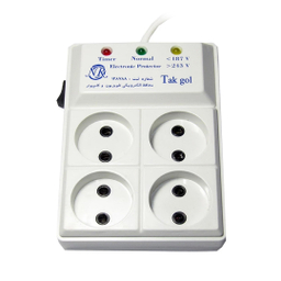 محافظ ولتاژ و چند راهی برق تک گل مدل Electronic 4 Sochets چهار خانه