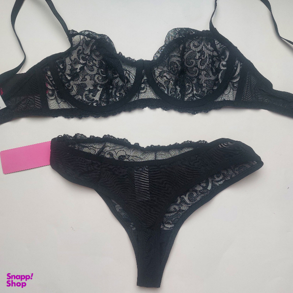 ست شورت و سوتین زنانه برتا کد 2420AB رنگ مشکی