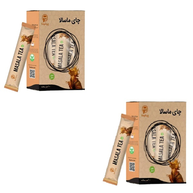 چای ماسالا بدون شکر با شیرین کننده پپتینا وزن 100 گرم مجموعه 2 عددی