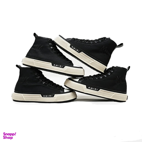 کفش اسنیکر ساقدار طرح Amiri Simple مدل 4811 رنگ مشکی