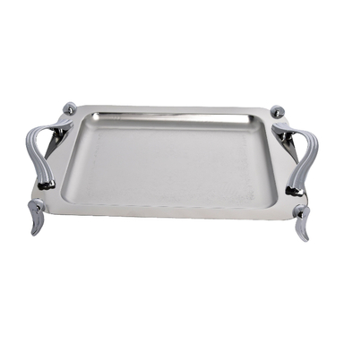 سینی کوچک استیل پایه دار مات یونیک کد 4046