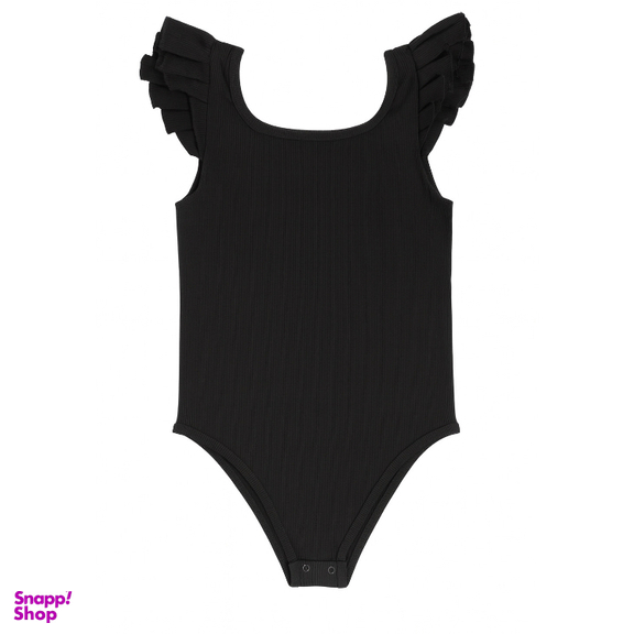 بادی دخترانه مدل پروانه کد 0006 طرح کبریتی رنگ مشکی