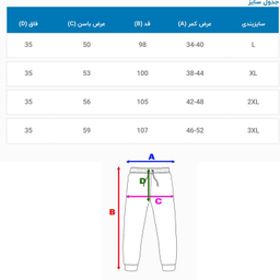 شلوار مردانه مدل نوار سبز کد sad رنگ مشکی