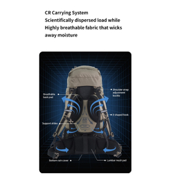 کوله 70 ليتر نیچرهایک مدل Mountaineering New V کد NH16Y065-Q